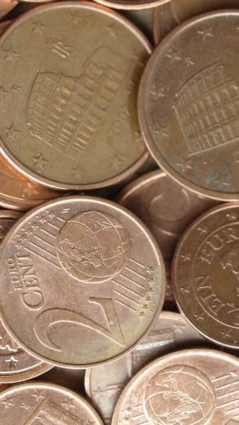 Euro coins background — Stock Photo, Image