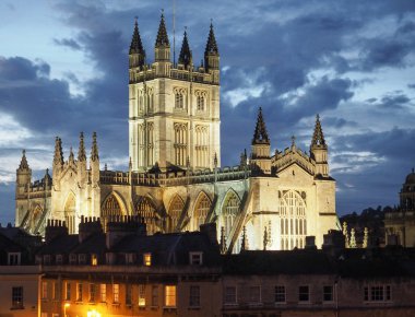 Bath Abbey banyo gece