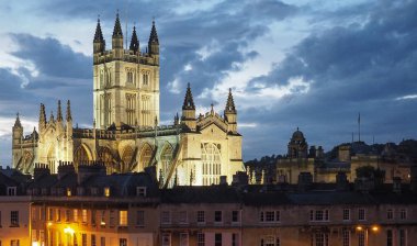 Bath Abbey banyo gece