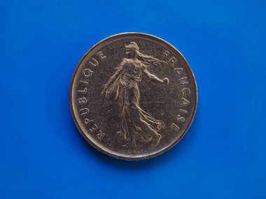 5 Frank para, Fransa mavi üzerinde