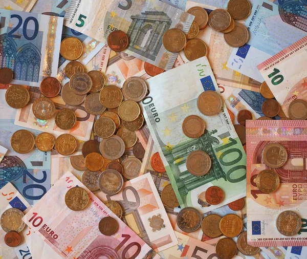 Billets et pièces en euros (EUR), Union européenne (UE) ) — Photo