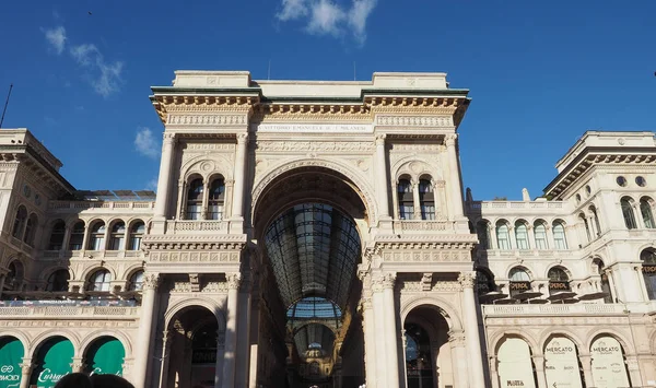 Galleria Vittorio Emanuele II arcade in Milan — Stock Photo, Image