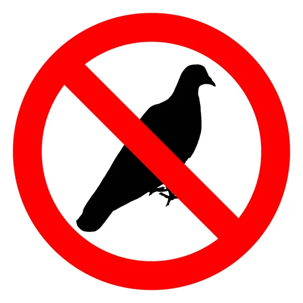 No pigeons sign — Stock Photo, Image