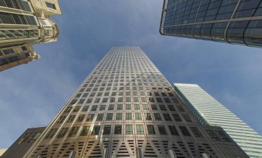 Londra 'daki Canary Wharf silueti