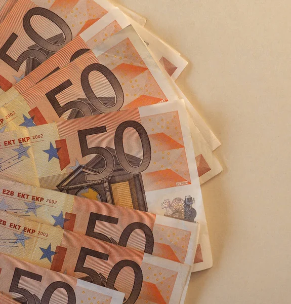 Note Euro (EUR), Unione Europea (UE) con spazio per le copie — Foto Stock