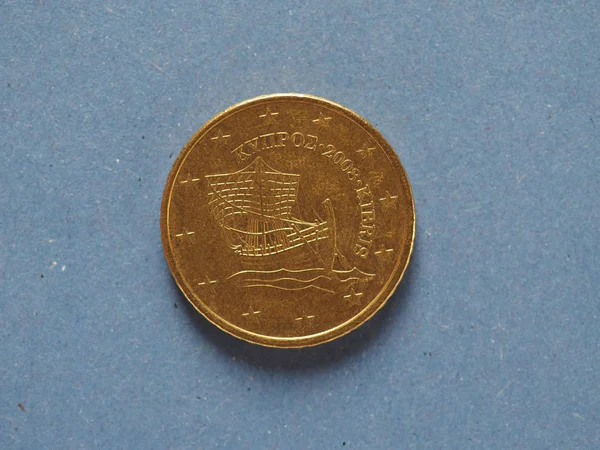 50 cents coin, European Union, Cyprus — Stock Photo, Image