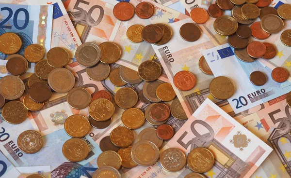 Euro (Eur) sedlar och mynt, Europeiska unionen (Eu) — Stockfoto