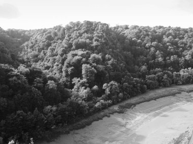 River Avon Gorge Bristol siyah beyaz