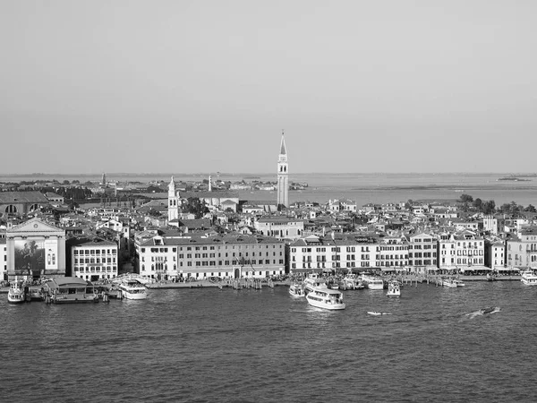 Vue aérienne de Venise en noir et blanc — Photo