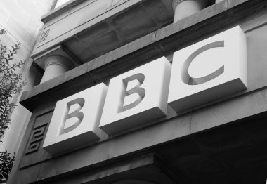 BBC Broadcasting evde Bristol siyah beyaz