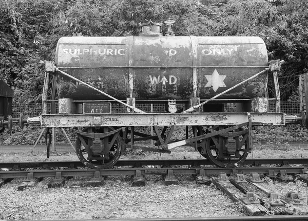 Bristol Harbour old trains in Bristol in black and white — Stock Photo, Image