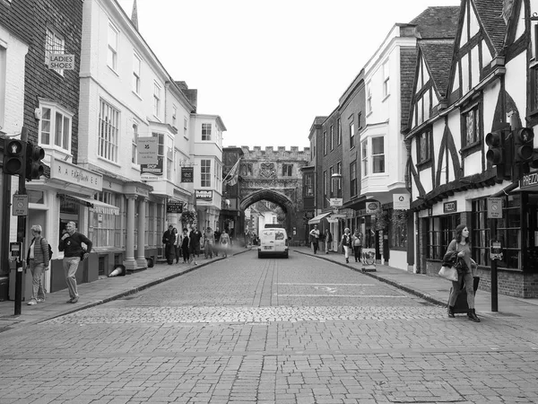 Vista da cidade de Salisbury em preto e branco — Fotografia de Stock