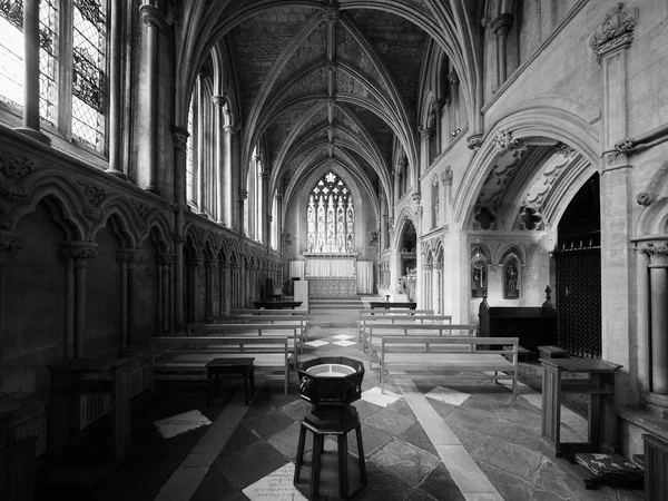 Bristol kathedraal in Bristol in zwart-wit — Stockfoto
