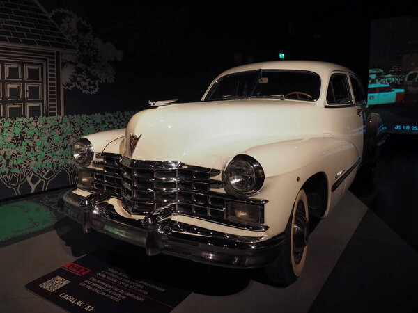Ancient cars at car museum in Turin