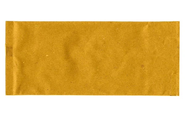 Beyaz bitti izole kahverengi kağıt torba — Stok fotoğraf