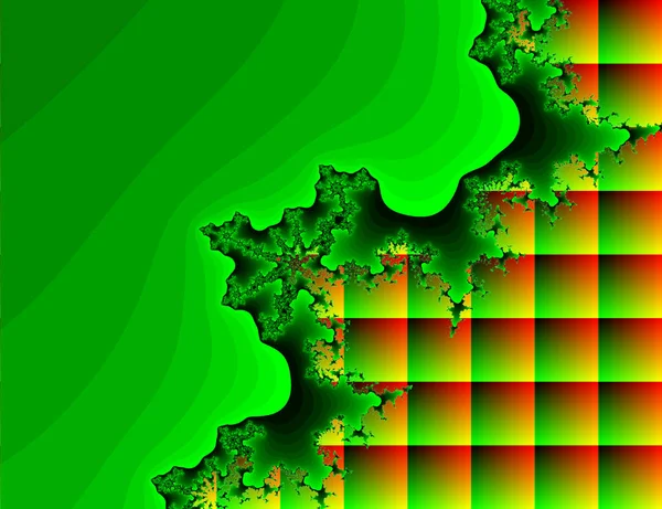 Зеленый фрактальный фон — стоковое фото