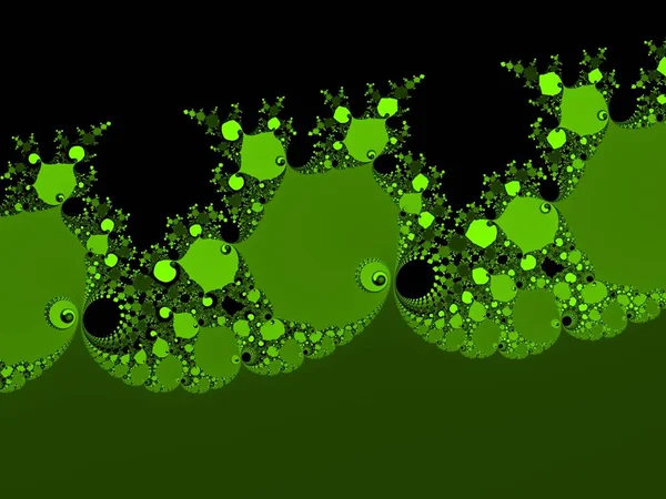 Fundo fractal verde amarelo — Fotografia de Stock