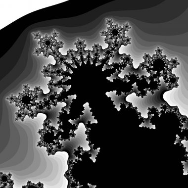 Grayscale fractal background clipart
