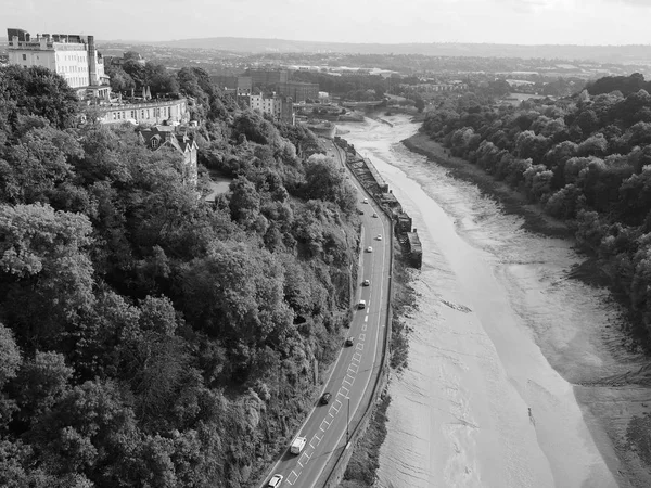 Rzeki Avon Gorge w Bristolu w czerni i bieli — Zdjęcie stockowe