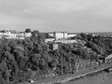 River Avon Gorge Bristol siyah beyaz