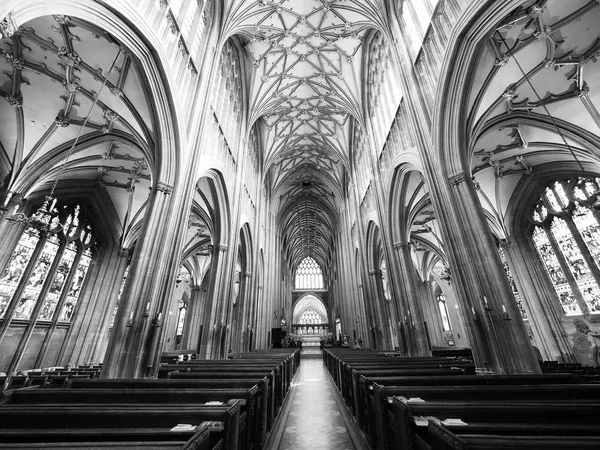 St Mary Redcliffe v Bristolu v černé a bílé — Stock fotografie