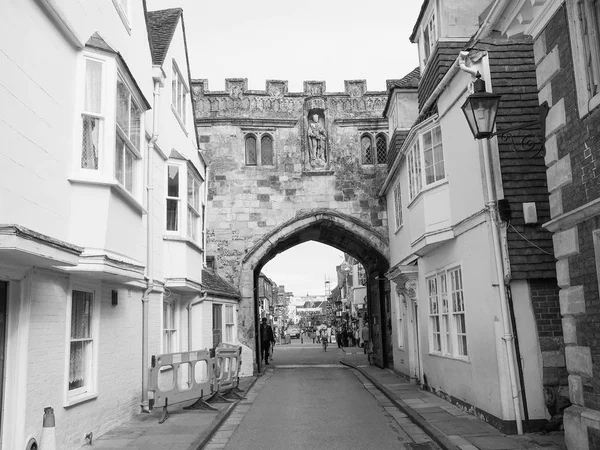 Vista da cidade de Salisbury em preto e branco — Fotografia de Stock