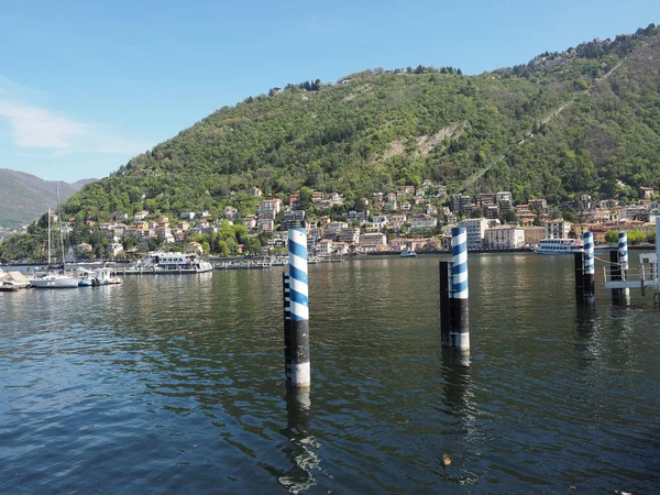 Uitzicht op het meer como — Stockfoto