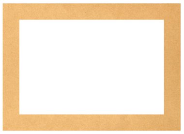 kopya alanı ile kahverengi karton çerçeve