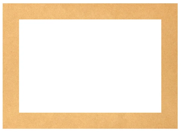 Рамка из коричневого картона с местом для копирования — стоковое фото
