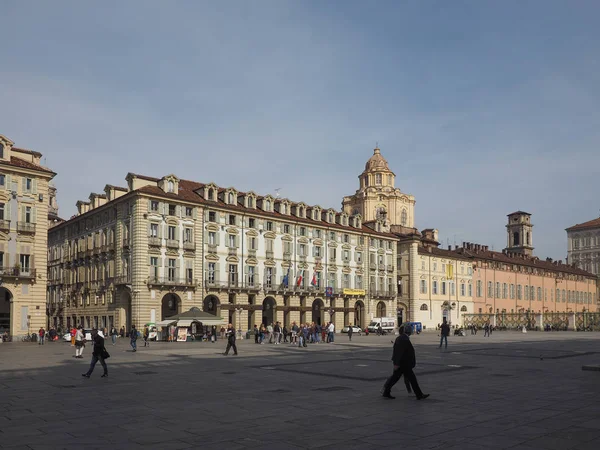 Náměstí Piazza Castello, Turín — Stock fotografie