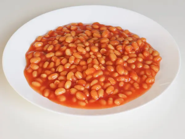 Pečené fazole jídlo — Stock fotografie