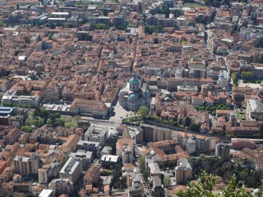 Como, İtalya'nın havadan görünümü