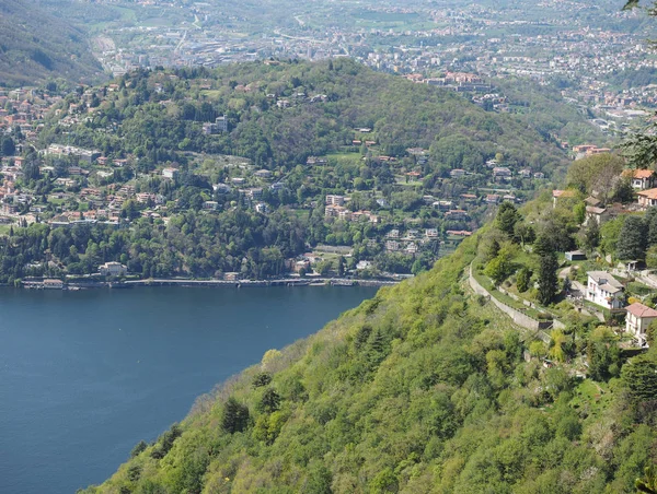 Vue aérienne de Côme — Photo