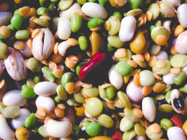 Salada de feijão, olhada de determinada safra desbotada — Fotografia de Stock