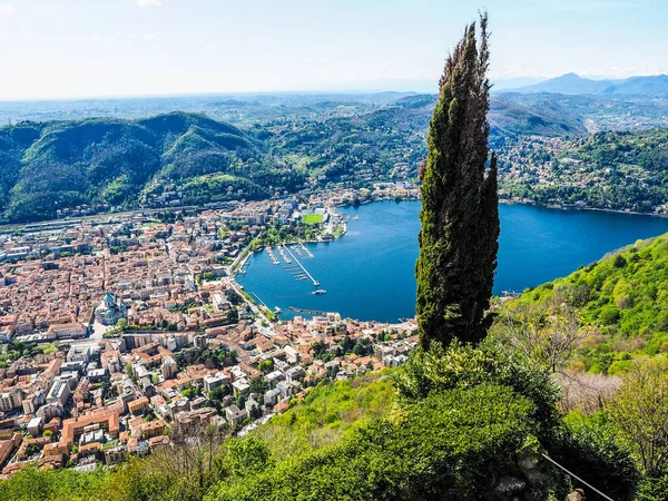 Vue aérienne de Côme (HDR) ) — Photo