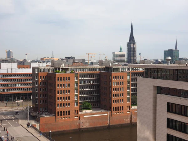 Hamburg manzarası görünümü — Stok fotoğraf
