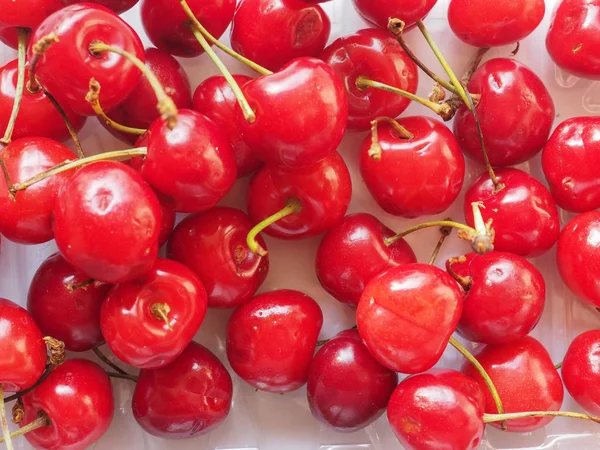 Cherry fruit food background — Stock Photo, Image