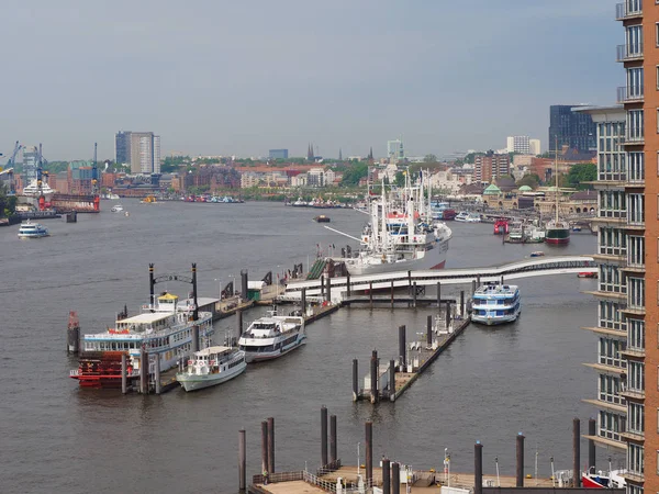 Vista del horizonte de Hamburgo — Foto de Stock