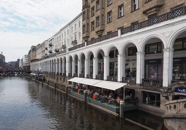 Hamburg 'dan Kleine Alster — Stok fotoğraf