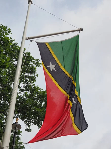 Kittitian Nevisian St Kitts och Nevis flagga — Stockfoto