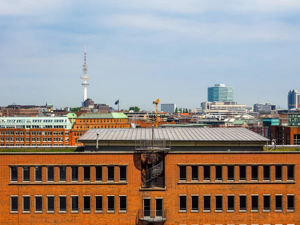 Hamburg Panorama view hdr — Stock fotografie