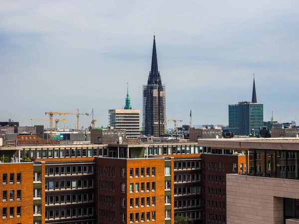 Hamburg skyline view hdr — Stock Photo, Image