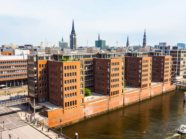 Vista del horizonte de Hamburgo hdr — Foto de Stock