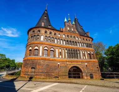 Holstentor (Holsten Gate) in Luebeck hdr