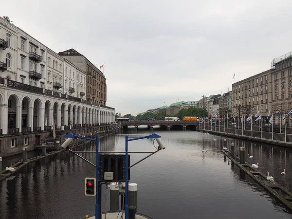 Kleine Alster en Hamburgo — Foto de Stock