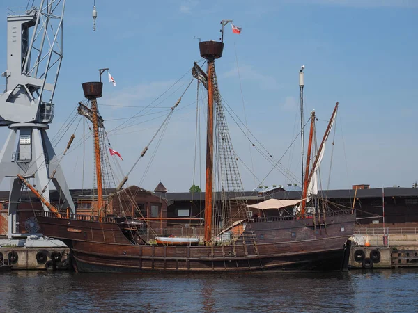 Hansahafen harbour in Luebeck — Stock Photo, Image