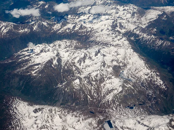 Vista aérea de los Alpes suizos — Foto de Stock