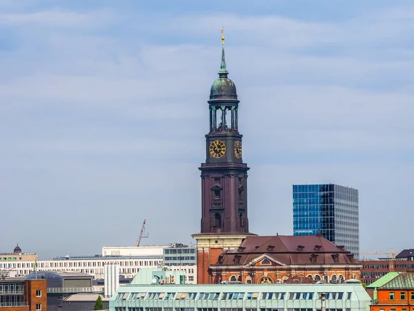 Vista del horizonte de Hamburgo hdr —  Fotos de Stock