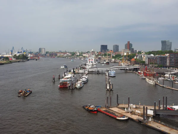 Pohled Panorama Hamburg — Stock fotografie