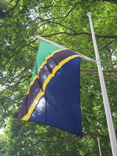 Bandeira tanziana da Tanzânia — Fotografia de Stock